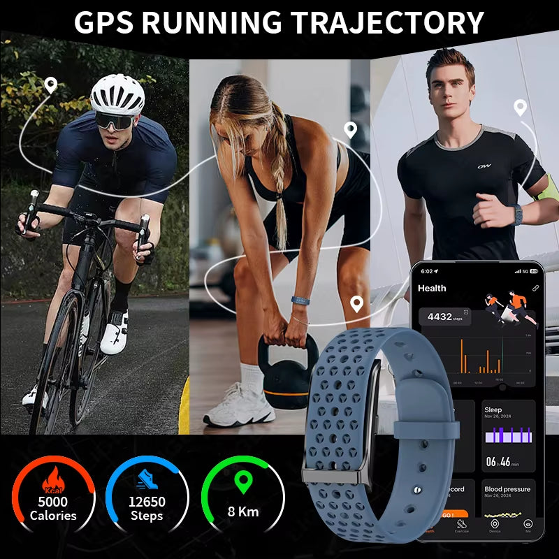 No Screen Smart Bracelet Heart Rate Blood Pressure Sleep Monitor Pedometer Sports Fitness Tracker Men Women Smartwatch 2025