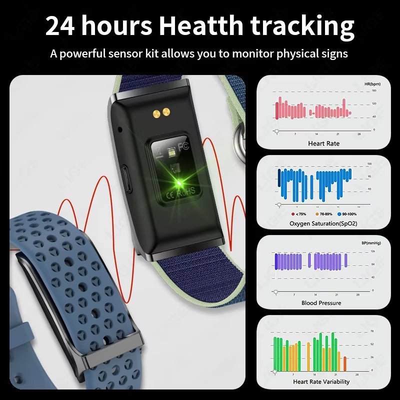 No Screen Smart Bracelet Heart Rate Blood Pressure Sleep Monitor Pedometer Sports Fitness Tracker Men Women Smartwatch 2025